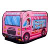 Kids Play Tent Foldable Pop Up Ice Cream Bus Tent Portable Children Baby Play House W/ Carry Bag For Indoor Outdoor Use