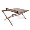 Aluminum Roll-Top Camping Table, Dark Brown