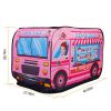 Kids Play Tent Foldable Pop Up Ice Cream Bus Tent Portable Children Baby Play House W/ Carry Bag For Indoor Outdoor Use