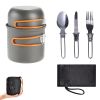 1 Set Outdoor Camping Cooking Kit Portable Non-Stick Backpacking Picnic Pot And Bowl Open Fire Cookware Set For Outdoor Hiking And Camping