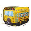 Kids Play Tent Foldable Pop Up School Bus Tent Portable Children Baby Play House W/ Carry Bag For Indoor Outdoor Use