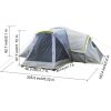 522*260*210cm Can Accommodate 10 People Three Rooms Polyester Cloth Fiberglass Poles Camping Tents Family Tents Dark Gray