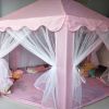 Outdoor Indoor Portable Folding Princess Castle Tent Kids Children Funny Play Fairy House Kids Play Tent(LED Star Lights)