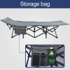 Adults, Foldable Outdoor with Portable Bag, Bed Lightweight Sleeping Cots for Camping, Easy to Set up, Black