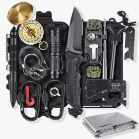 14in1 Outdoor Emergency Survival Gear Kit Camping Hiking Survival Gear Tools Kit Survival Gear And Equipment (Model: 14 in 1)