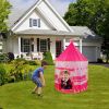 Kids Play Tent Foldable Pop Up Children Play Tent Portable Baby Play House Castle W/ Carry Bag Indoor Outdoor Use