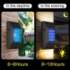 2pcs Solar Up & Down Wall Light Outdoor Waterproof Decorative Light For Scene Atmosphere